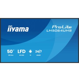 iiyama LH5064UHS-B1AG visualizzatore di messaggi Pannello piatto per segnaletica digitale 127 cm (50