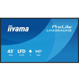 iiyama LH4364UHS-B1AG visualizzatore di messaggi Pannello piatto per segnaletica digitale 109,2 cm (
