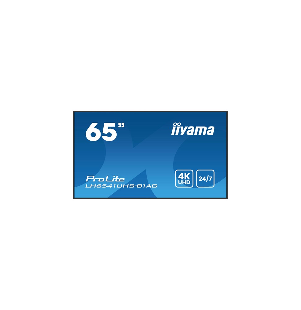 iiyama LH6541UHS-B1AG visualizzatore di messaggi 163,8 cm (64.5") LCD 500 cd/m² 4K Ultra HD Nero 24/