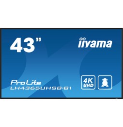 iiyama LH4365UHSB-B1 visualizzatore di messaggi Design chiosco 108 cm (42.5") LED Wi-Fi 800 cd/m² 4K