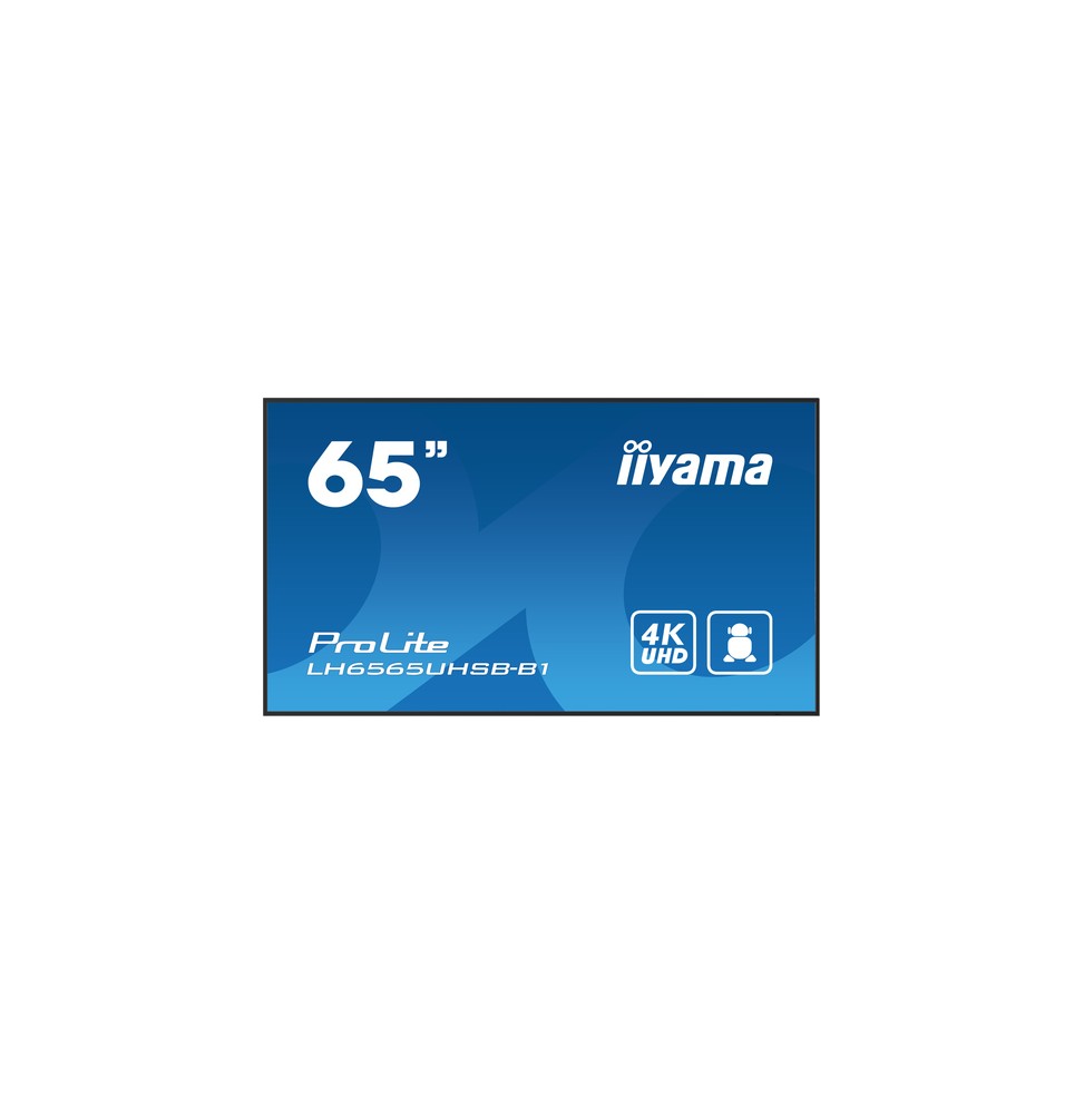 iiyama LH6565UHSB-B1 visualizzatore di messaggi Design chiosco 163,8 cm (64.5") LED Wi-Fi 800 cd/m²