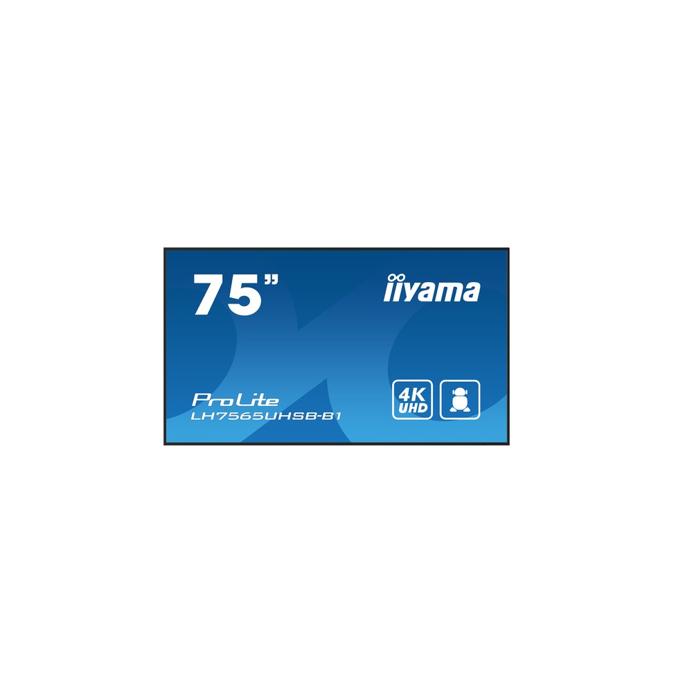 iiyama LH7565UHSB-B1 visualizzatore di messaggi Design chiosco 189,2 cm (74.5") LED Wi-Fi 800 cd/m²
