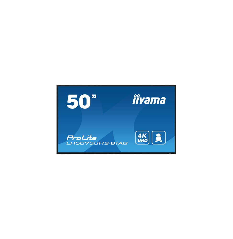 iiyama LH5075UHS-B1AG visualizzatore di messaggi Pannello piatto per segnaletica digitale 125,7 cm (