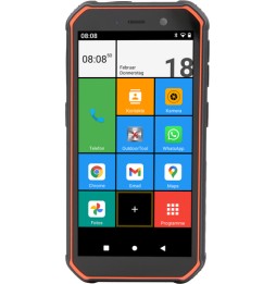 2288 Olympia TREK 14 cm (5.5") Doppia SIM Android 10 4G USB tipo-C 3 GB 32 GB 5000 mAh Nero, Arancio