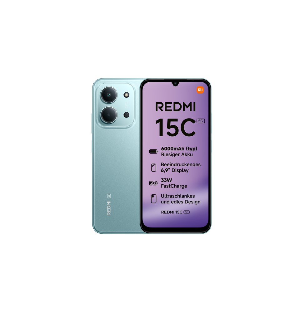 99936669 Xiaomi Redmi 15C 17,5 cm (6.9") 5G USB tipo-C 4 GB 128 GB 6000 mAh Verde