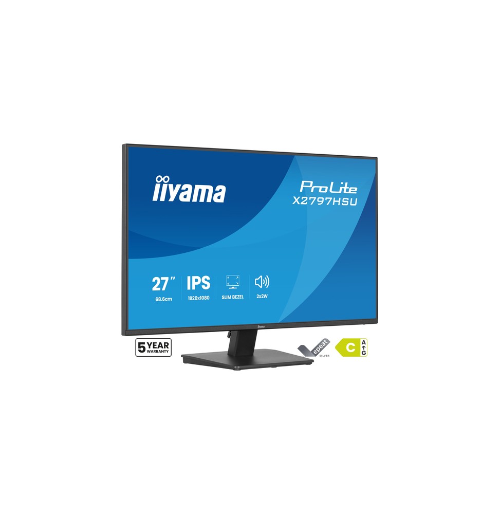 iiyama ProLite X2797HSU-B1 Monitor PC 68,6 cm (27") 1920 x 1080 Pixel Full HD Nero