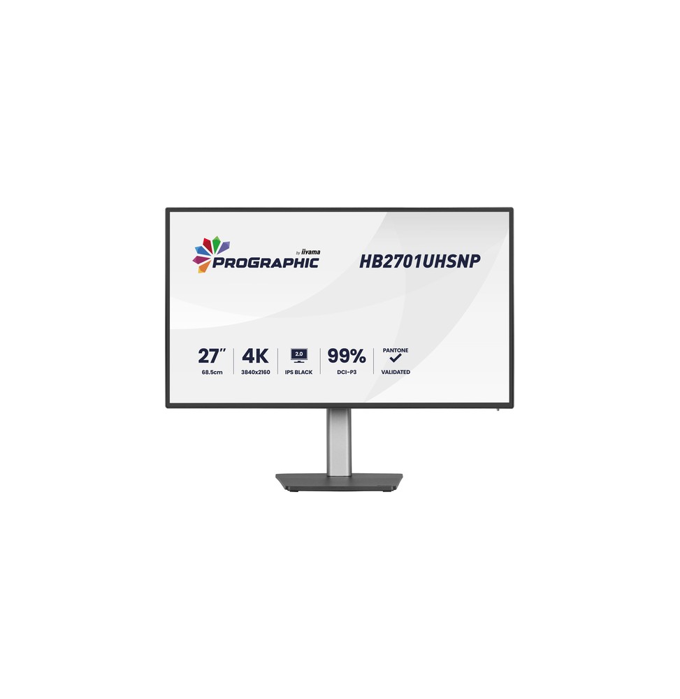 iiyama PROGRAPHIC HB2701UHSNP-B1 Monitor PC 68,6 cm (27") 3840 x 2160 Pixel 4K Ultra HD LCD Nero
