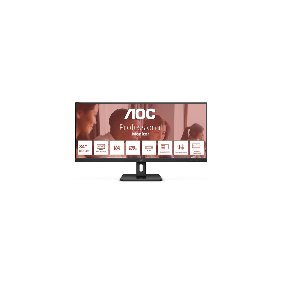 U34E2M/BK AOC U34E2M Monitor PC 86,4 cm (34") 3440 x 1440 Pixel Wide Quad HD Nero