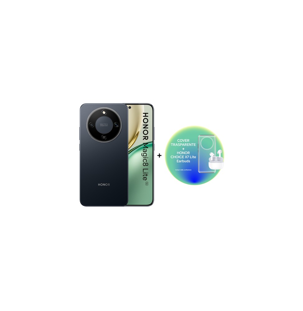 BRP-NX1M Honor Magic8 Lite 5G 17,2 cm (6.79") MagicOS 9.0 USB tipo-C 8 GB 256 GB 7500 mAh Nero