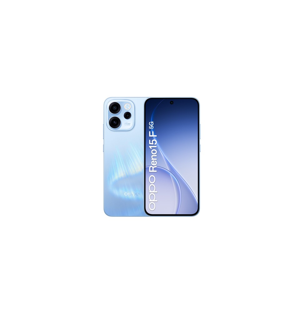RENO15F AURORA BLUE OPPO Reno15 F 5G AI Smartphone, Tripla fotocamera 50+8+2MP, Selfie 50MP, Display
