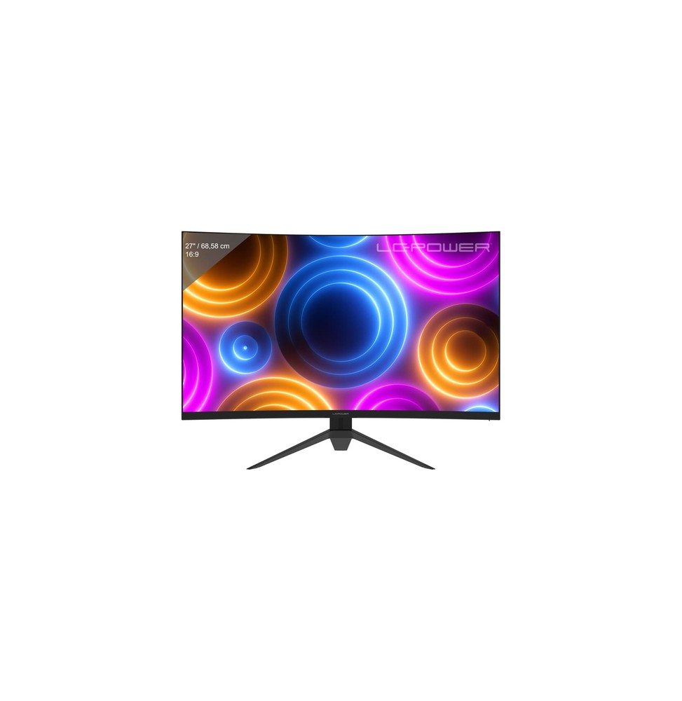 LC-Power LC-M27QC Monitor PC 68,6 cm (27") 2560 x 1440 Pixel Quad HD LCD Nero, Rosso