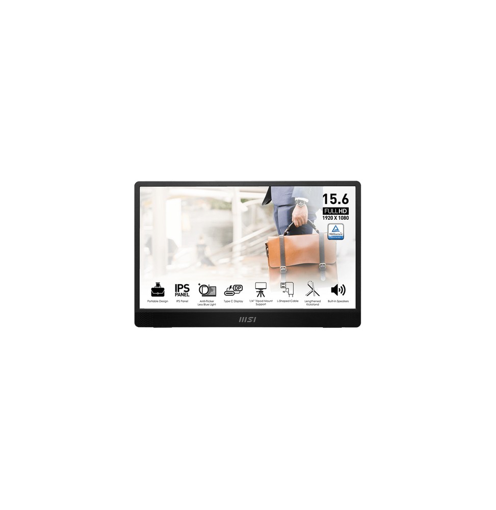 9S6-3PB70H-021 MSI PRO MP161DE E2 Monitor PC 39,6 cm (15.6") 1920 x 1080 Pixel Full HD LED Nero