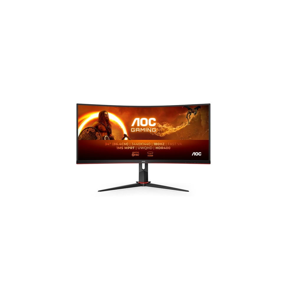 CU34G2XP/BK AOC G2 CU34G2XP Monitor PC 86,4 cm (34") 3440 x 1440 Pixel UltraWide Quad HD LED Nero, R