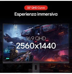 32G600A-B.AEUQ LG UltraGear Monitor Gaming 32" 16:9 curvo QHD 180Hz 1ms