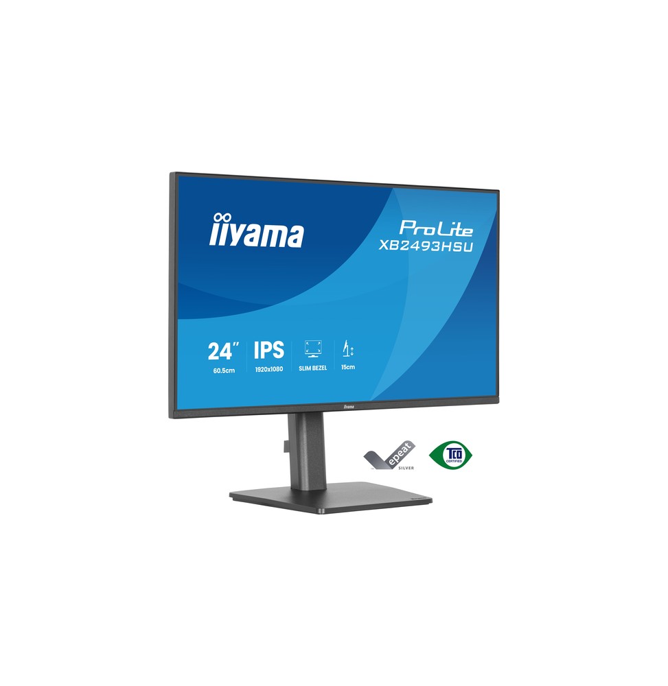 iiyama ProLite XB2493HSU-B1 Monitor PC 60,5 cm (23.8") 1920 x 1080 Pixel Full HD LED Nero