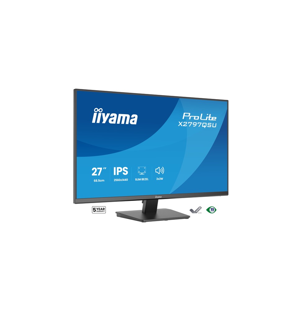 iiyama ProLite X2797QSU-B1 Monitor PC 68,6 cm (27") 2560 x 1440 Pixel Quad HD LED Nero