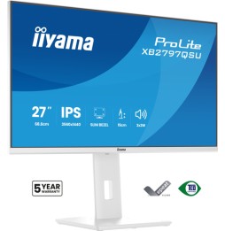 iiyama ProLite XB2797QSU-W1 Monitor PC 68,6 cm (27") 2560 x 1440 Pixel Quad HD LED Bianco
