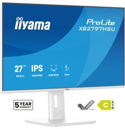 iiyama ProLite XB2797HSU-W1 Monitor PC 68,6 cm (27") 1920 x 1080 Pixel Full HD LED Bianco