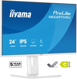 iiyama ProLite XB2497HSU-W1 Monitor PC 60,5 cm (23.8") 1920 x 1080 Pixel Full HD LED Bianco