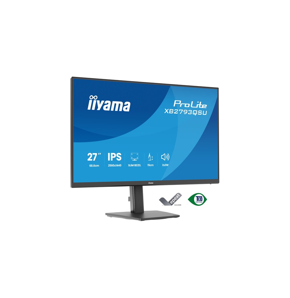iiyama ProLite XB2793QSU-B1 Monitor PC 68,6 cm (27") 2560 x 1440 Pixel Quad HD LED Nero