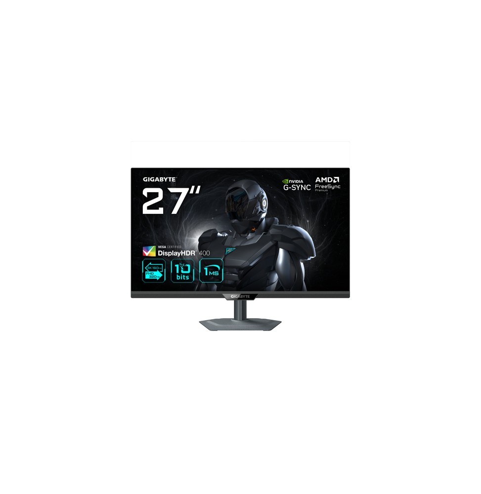 GIGABYTE G27U Monitor da gioco 27” 4K UHD - Modalità doppia (4K 160Hz o FHD 320Hz), 3840 x 2160, 1ms