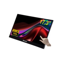Verbatim 49593 Monitor PC 43,9 cm (17.3") 1920 x 1080 Pixel Full HD LCD Touch screen Nero