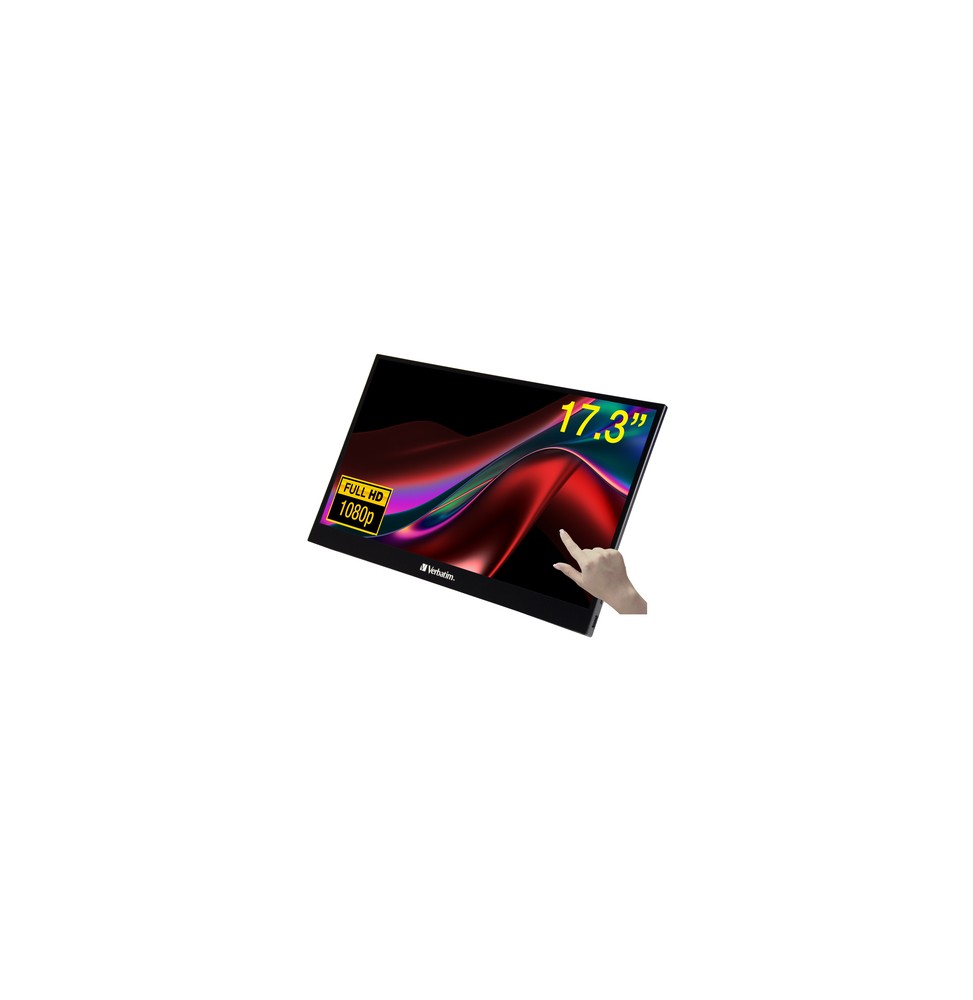 Verbatim 49593 Monitor PC 43,9 cm (17.3") 1920 x 1080 Pixel Full HD LCD Touch screen Nero