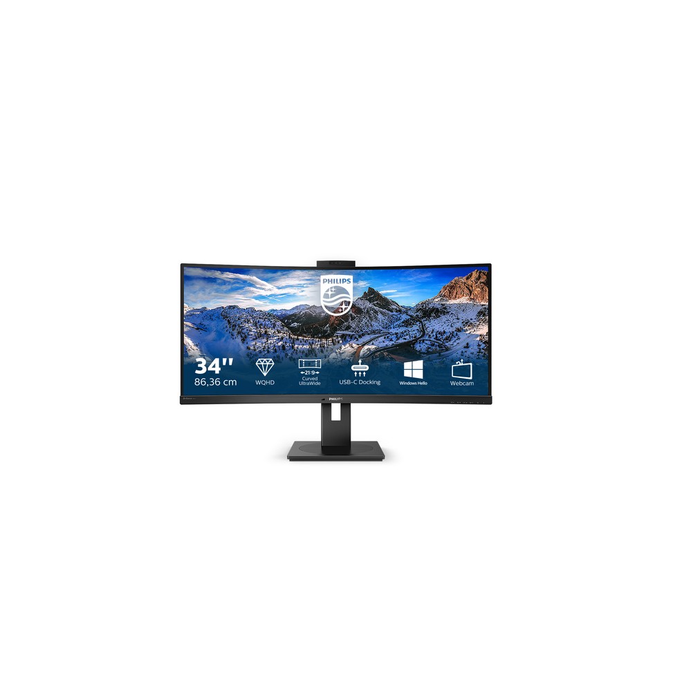 Philips P Line 346P1CRH/00 LED display 86,4 cm (34") 3440 x 1440 Pixel UltraWide Quad HD Nero