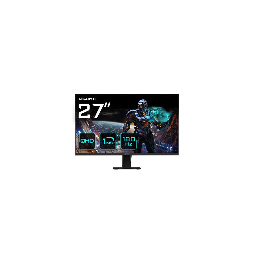 GIGABYTE GS27QA 27" Monitor da Gioco QHD - 2560 x 1440 (QHD), 180Hz, 1ms, 300 cd/m2, FreeSync, HDR R