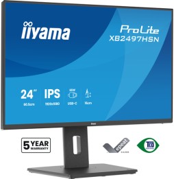iiyama ProLite XB2497HSN-B1 Monitor PC 60,5 cm (23.8") 1920 x 1080 Pixel Full HD LED Nero