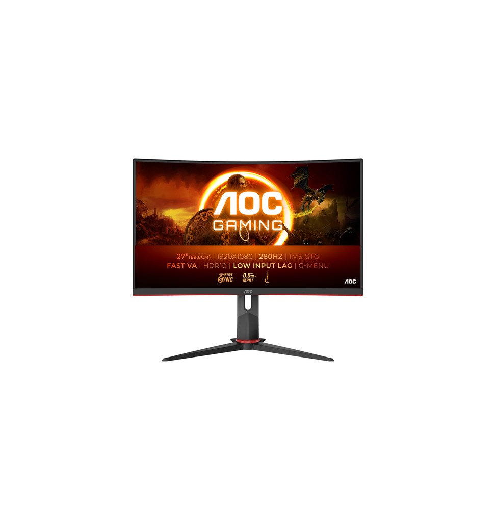 AOC G2 C27G2Z3/BK Monitor PC 68,6 cm (27") 1920 x 1080 Pixel Full HD LED Nero, Rosso