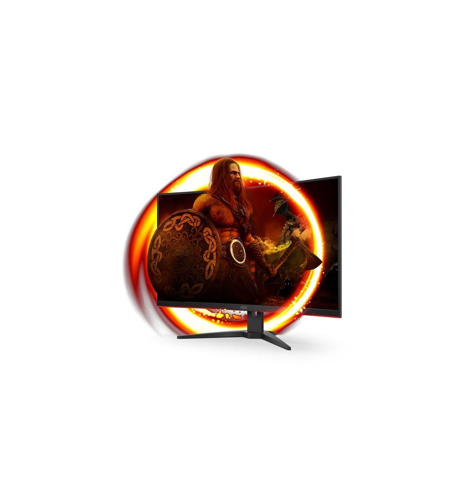AOC G2 C32G2ZE/BK Monitor PC 80 cm (31.5") 1920 x 1080 Pixel Full HD LED Nero, Rosso