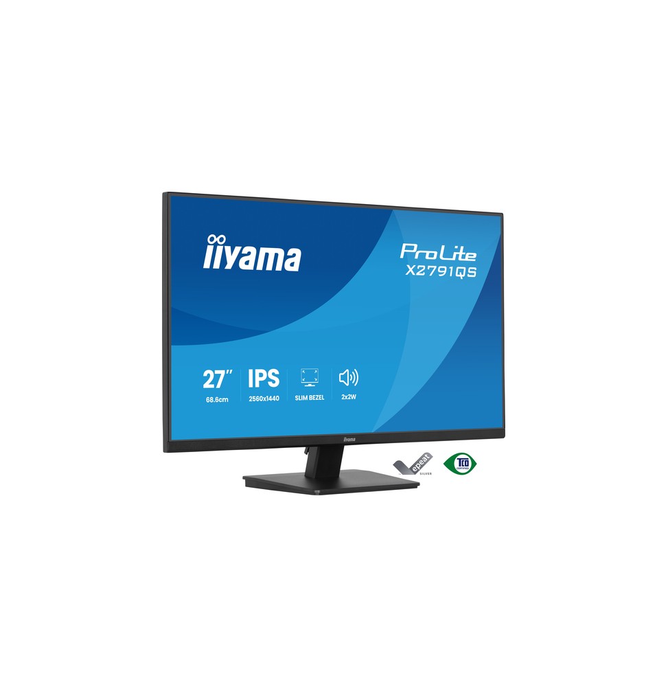 iiyama ProLite X2791QS-B1 Monitor PC 68,6 cm (27") 2560 x 1440 Pixel Quad HD LED Nero