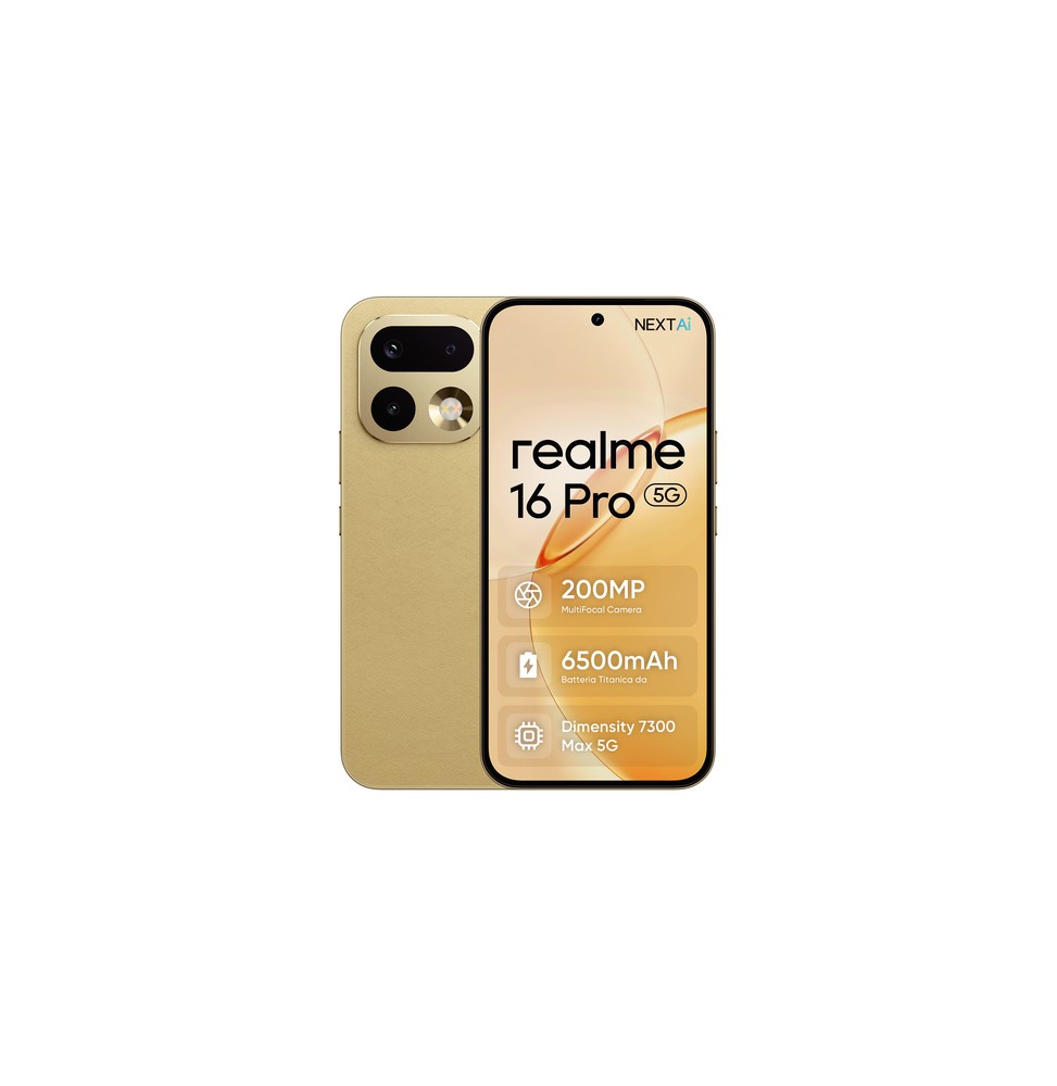 631011008562 realme 16 Pro 17,3 cm (6.8") Doppia SIM 5G 8 GB 256 GB 6500 mAh Oro