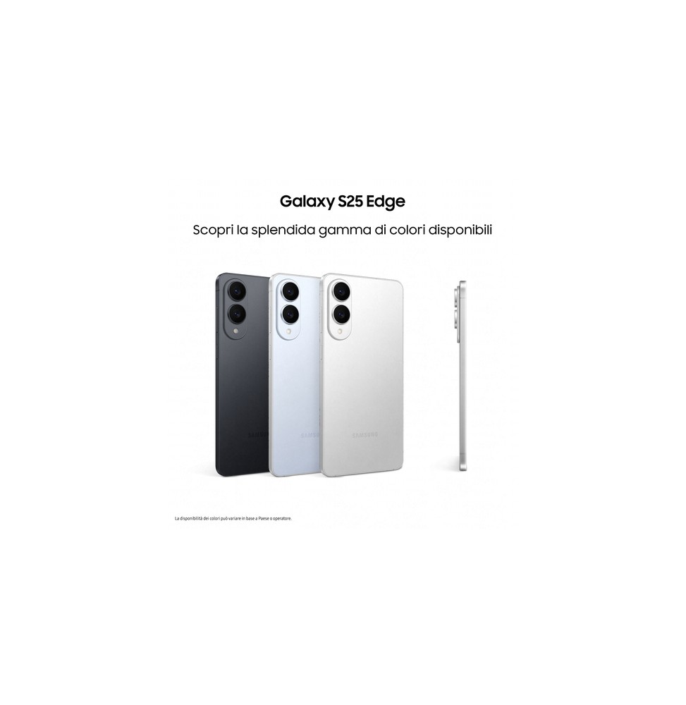 SM-S937BZKDEUE Samsung Galaxy S25 Edge, Smartphone AI, Display 6.7'' QHD+ Dynamic AMOLED 2X, Fotocam