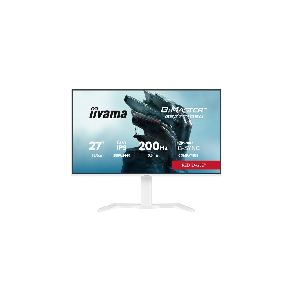 iiyama G-MASTER GB2771QSU-W1 Monitor PC 68,6 cm (27") 2560 x 1440 Pixel Wide Quad HD Bianco