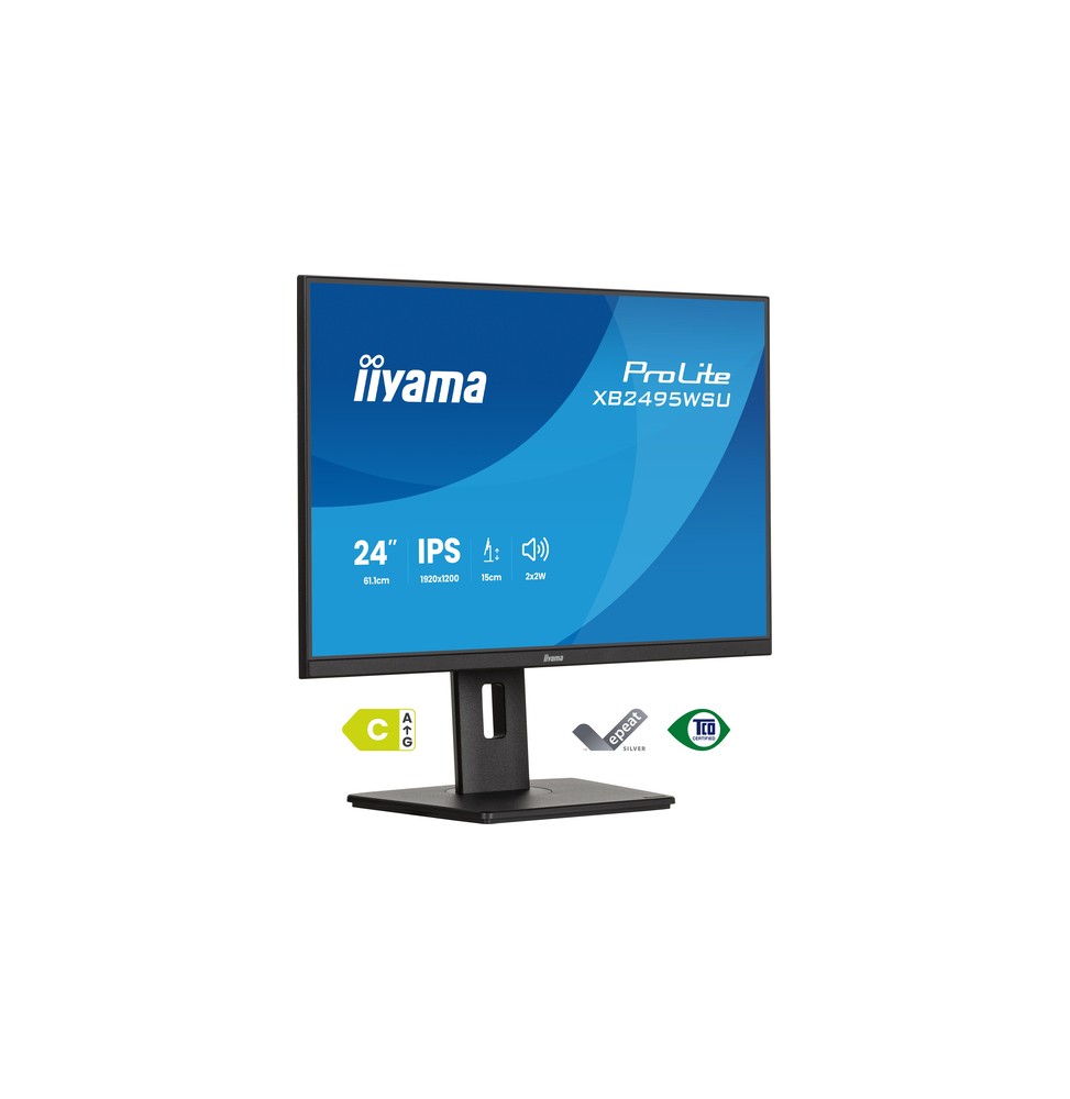 iiyama ProLite XB2495WSU-B1 Monitor PC 61,2 cm (24.1") 1920 x 1200 Pixel Full HD LCD Nero