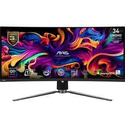 MSI MAG 341CQP QD-OLED Monitor PC 86,4 cm (34") 3440 x 1440 Pixel UltraWide Quad HD Nero