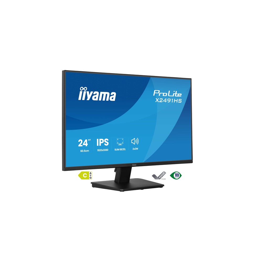 iiyama ProLite X2491HS-B1 Monitor PC 60,5 cm (23.8") 1920 x 1080 Pixel Full HD LCD Nero