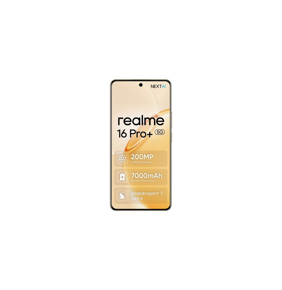 631011007394 realme 16 Pro+ 17,3 cm (6.8") 5G USB tipo-C 12 GB 512 GB 7000 mAh Oro