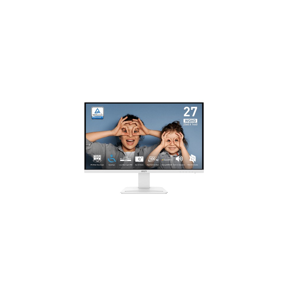 9S6-3PB69H-045 MSI Pro MP273QWDE E2 Monitor PC 68,6 cm (27") 2560 x 1440 Pixel Wide Quad HD LCD Bian