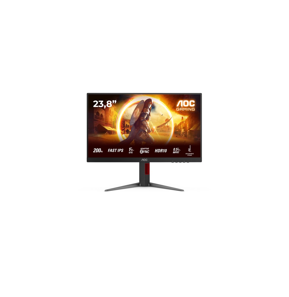 AOC G4 24G4HA Monitor PC 60,5 cm (23.8") 1920 x 1080 Pixel Full HD LED Nero, Rosso
