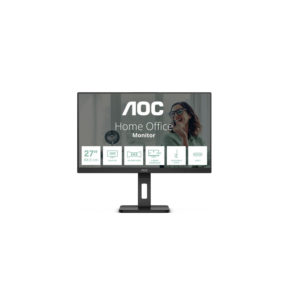 AOC Q27P3CV Monitor PC 68,6 cm (27") 2560 x 1440 Pixel Quad HD LED Nero