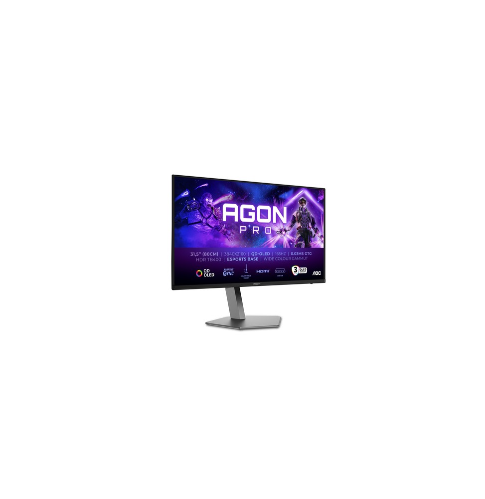 AOC AGON PRO AG326UD Monitor PC 80 cm (31.5") 3840 x 2160 Pixel 4K Ultra HD QD-OLED Nero