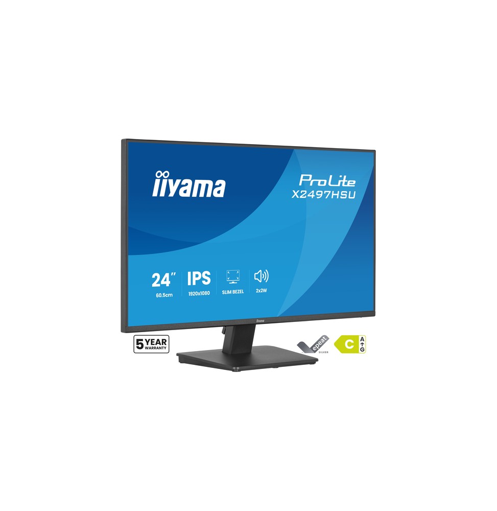 iiyama ProLite X2497HSU-B1 Monitor PC 60,5 cm (23.8") 1920 x 1080 Pixel Full HD LED Nero