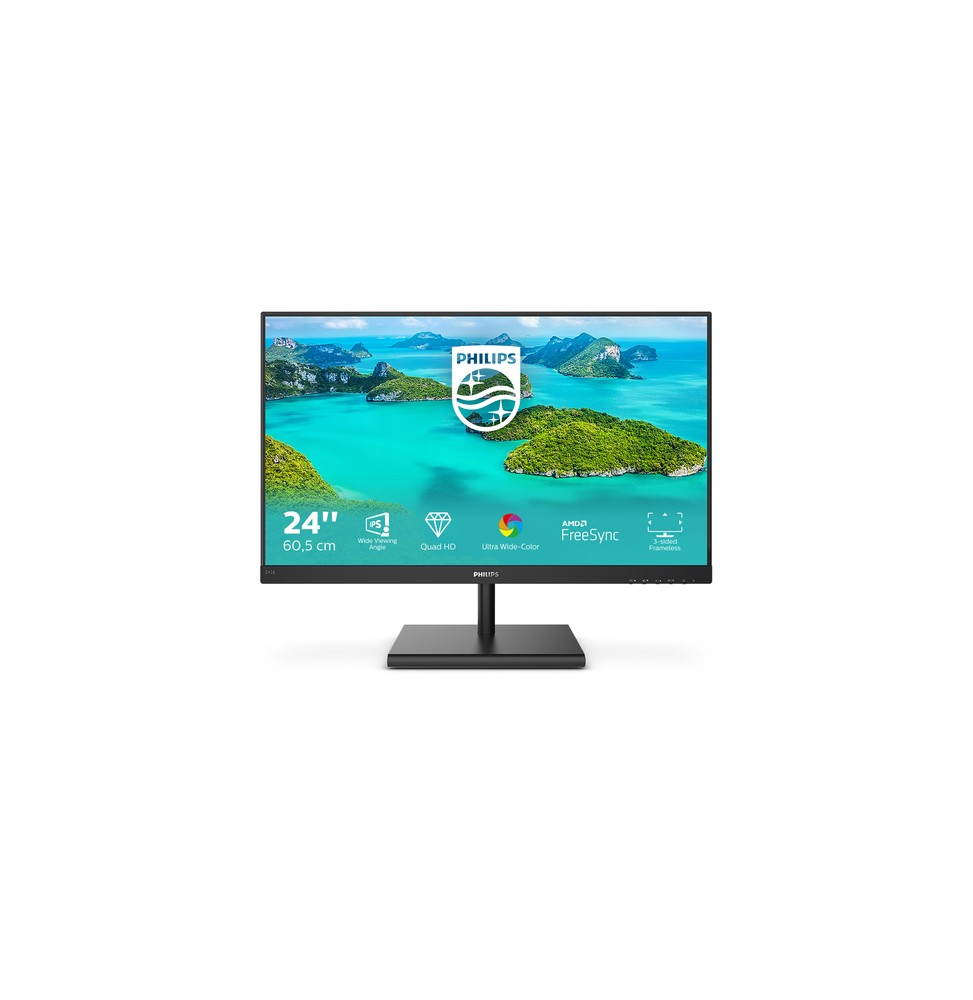Philips E Line 245E1S/00 LED display 60,5 cm (23.8") 2560 x 1440 Pixel 2K Ultra HD LCD Nero