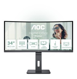 AOC CU34P3CV Monitor PC 86,4 cm (34") 3440 x 1440 Pixel UltraWide Quad HD LED Nero