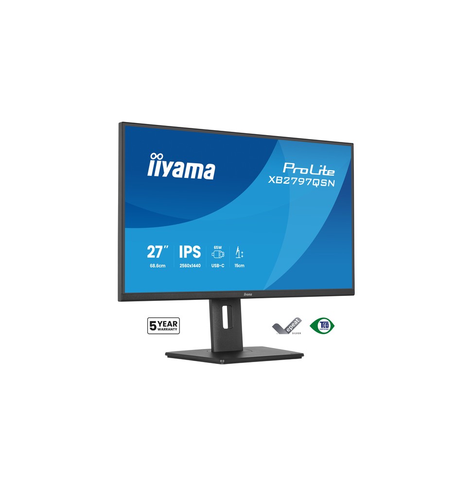 iiyama ProLite XB2797QSN-B1 Monitor PC 68,6 cm (27") 2560 x 1440 Pixel Quad HD LCD Nero