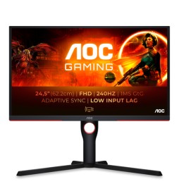 AOC G3 25G3ZM/BK Monitor PC 62,2 cm (24.5") 1920 x 1080 Pixel Full HD Nero, Rosso