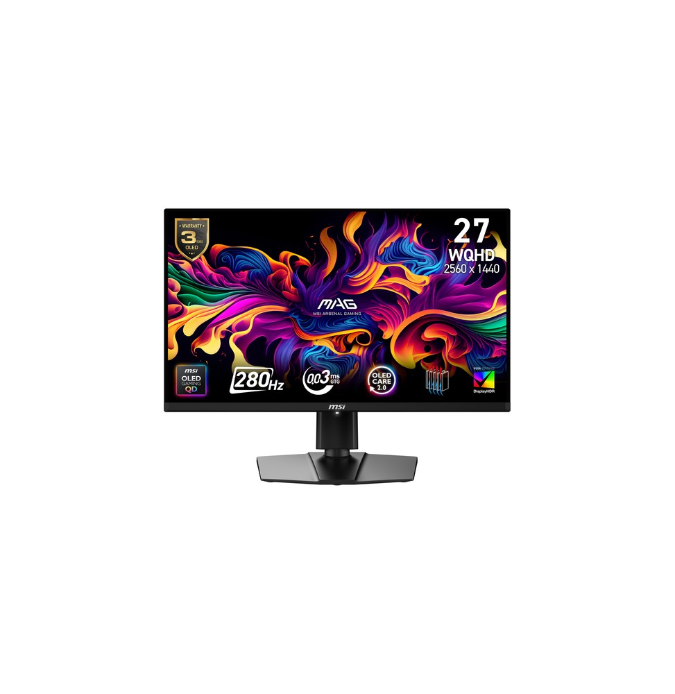 MSI MAG 271QP QD-OLED X28 Monitor PC 67,3 cm (26.5") 2560 x 1440 Pixel Wide Quad HD Nero